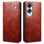 For Oppo A60 4G Case Crazy Horse Texture Waxy Leather Wallet Stand Phone Cover