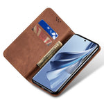For Oppo A60 4G Case Jeans Cloth Texture Anti-Scratch Leather Stand Phone Cover
