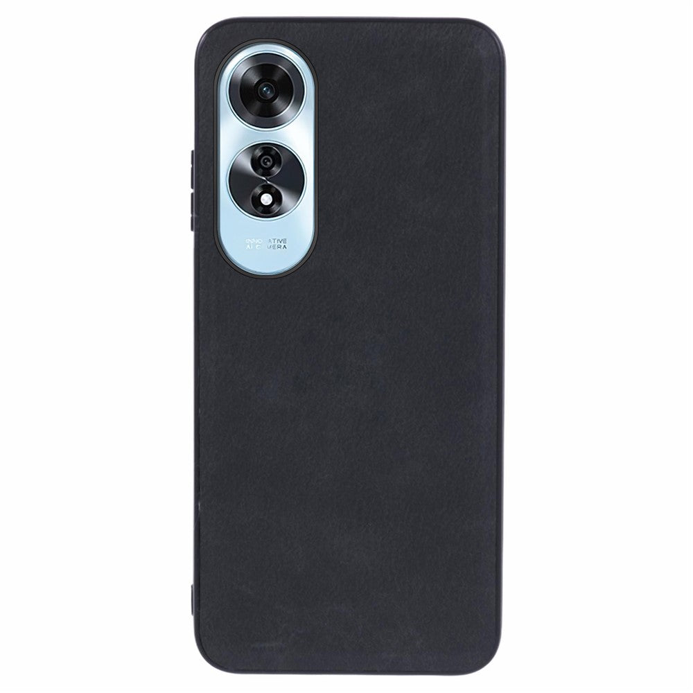 For Oppo A60 4G Case Retro Leather Coated PC+TPU Phone Cover