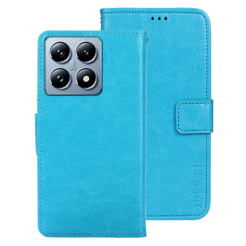 IDEWEI For Xiaomi 14T Pro Stand Case Crazy Horse Texture Leather Phone Cover