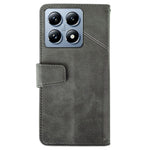 IDEWEI For Xiaomi 14T Pro Case Leather Wallet Phone Cover Stand Calf Texture