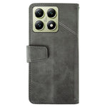 IDEWEI For Xiaomi 14T Case Leather Wallet Phone Cover Stand Calf Texture