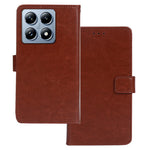 IDEWEI for Xiaomi 14T Pro Case Card Slots Holder Leather Phone Cover Crazy Horse Texture