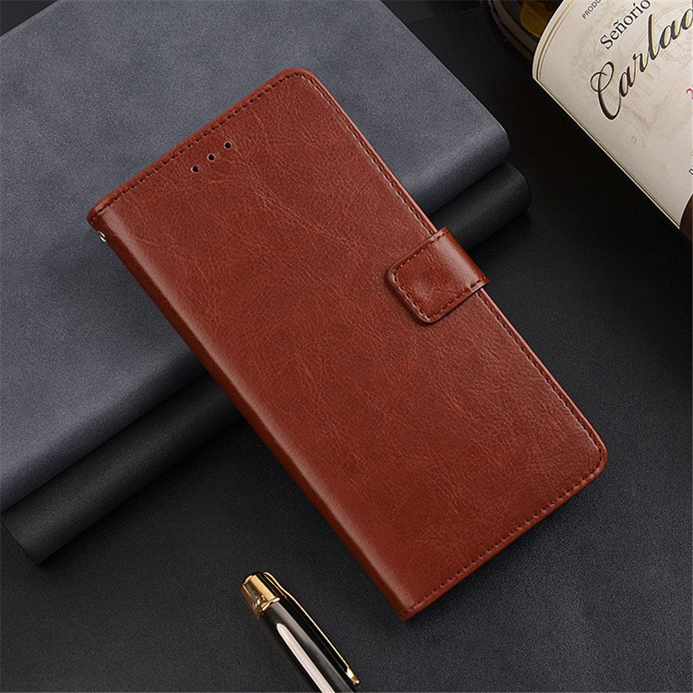 IDEWEI for Xiaomi 14T Pro Case Card Slots Holder Leather Phone Cover Crazy Horse Texture