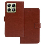 IDEWEI for Xiaomi 14T Case Card Slots Holder Leather Phone Cover Crazy Horse Texture