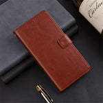 IDEWEI for Xiaomi 14T Case Card Slots Holder Leather Phone Cover Crazy Horse Texture