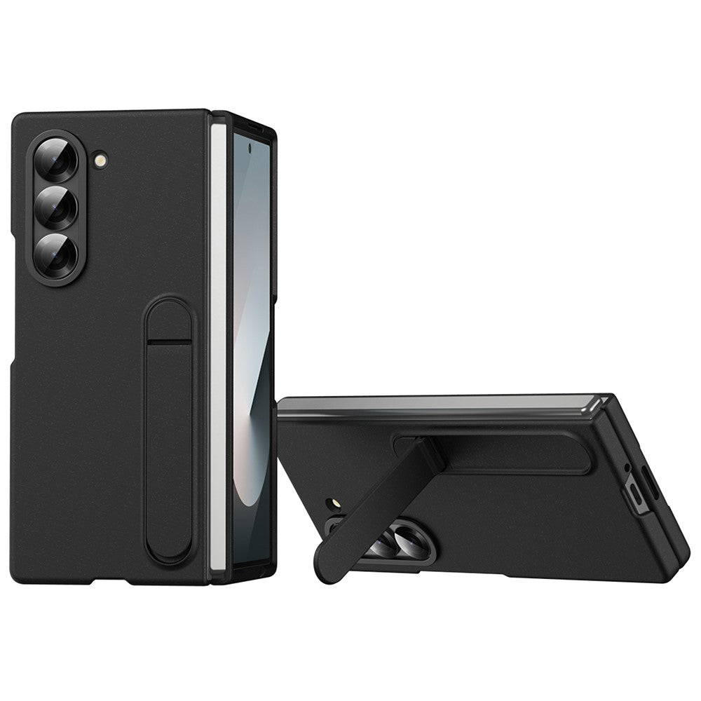 For Samsung Galaxy Z Fold5 5G Case Kickstand PC Phone Cover with Alloy Lens Ring