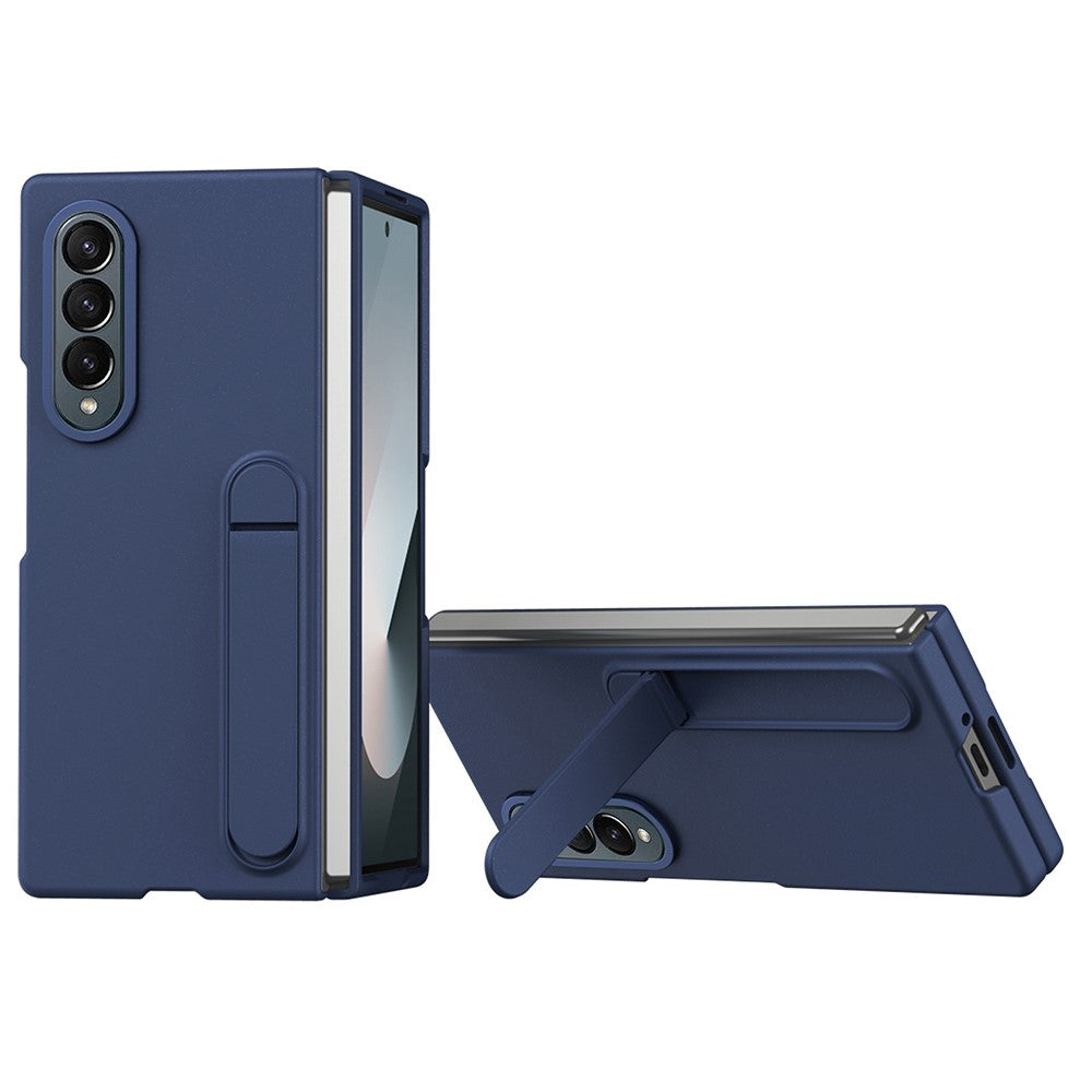 For Samsung Galaxy Z Fold4 5G Case Kickstand PC Phone Cover with Alloy Lens Ring