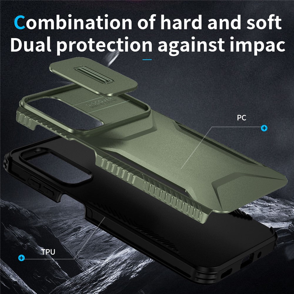 For Samsung Galaxy A16 5G / A16 4G Case Camshield TPU+PC Phone Cover Non-Slip Side Edge