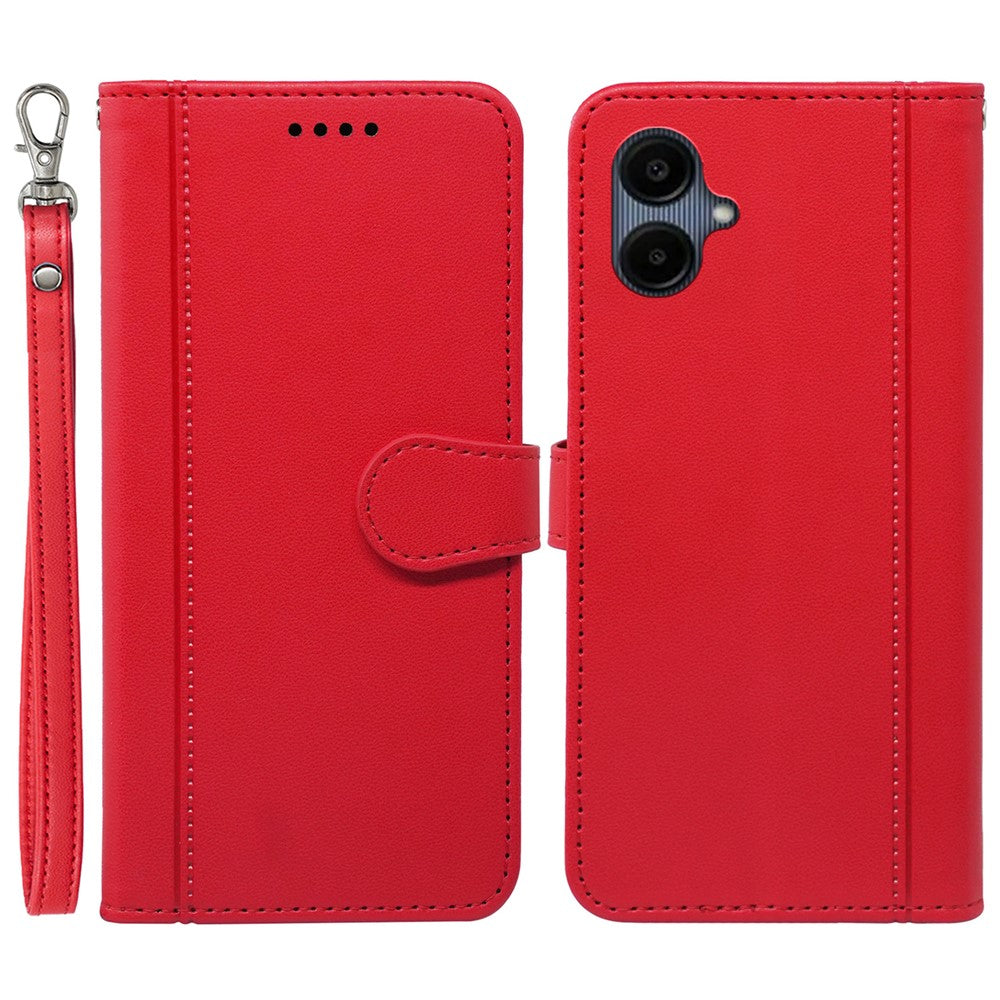 For Samsung Galaxy A06 4G Wallet Case Magnetic Snap Leather Phone Cover with Strap