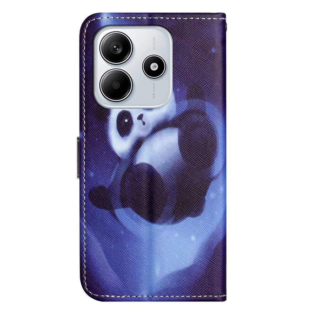 For Xiaomi Redmi Note 14 5G Case Pattern Print PU Leather Wallet Phone Cover Cross Texture