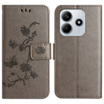 For Xiaomi Redmi Note 14 5G Case Wallet Stand Imprinted Butterfly Flower PU Leather Phone Cover