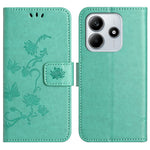 For Xiaomi Redmi Note 14 5G Case Wallet Stand Imprinted Butterfly Flower PU Leather Phone Cover