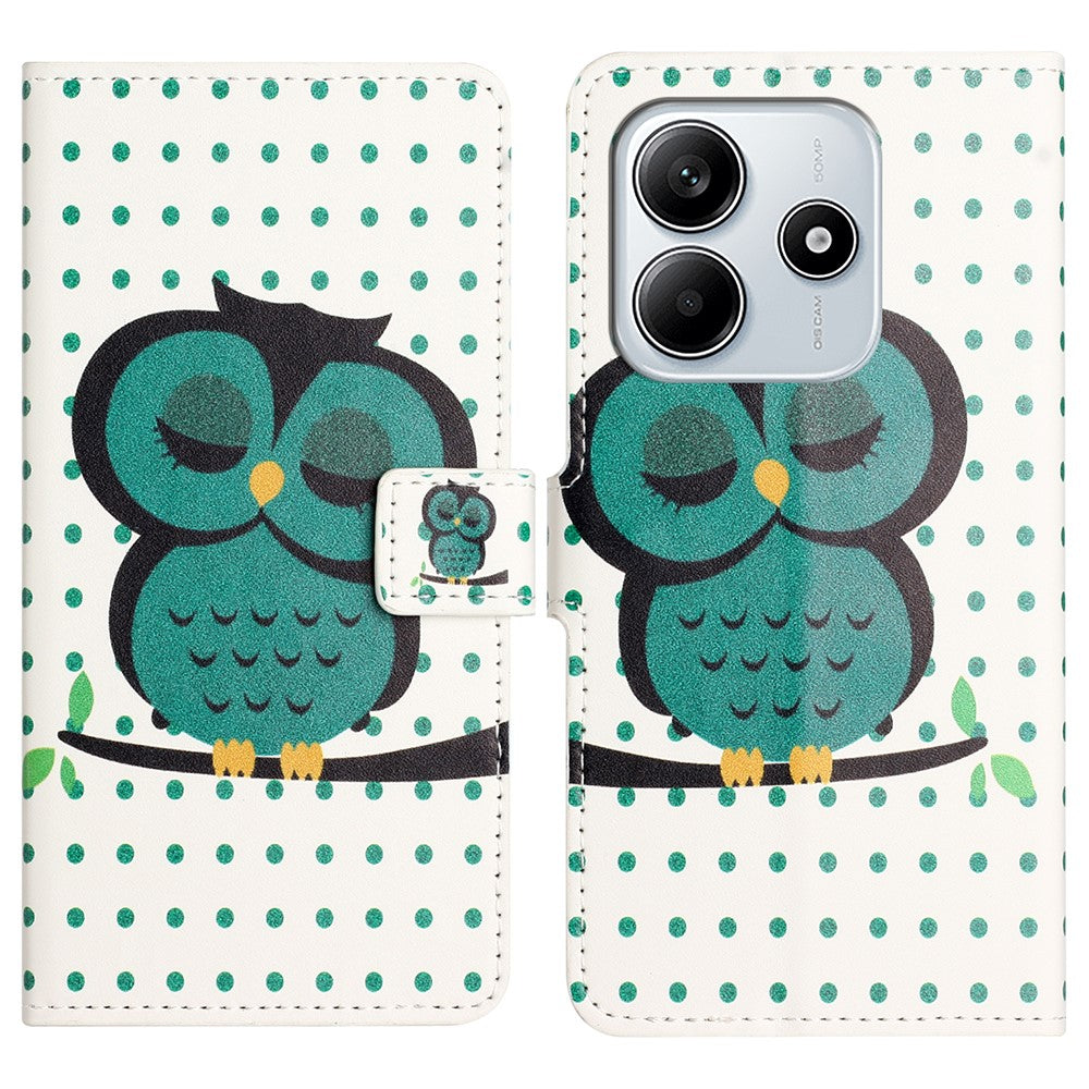 For Xiaomi Redmi Note 14 5G Case Pattern Print PU Leather Wallet Phone Cover