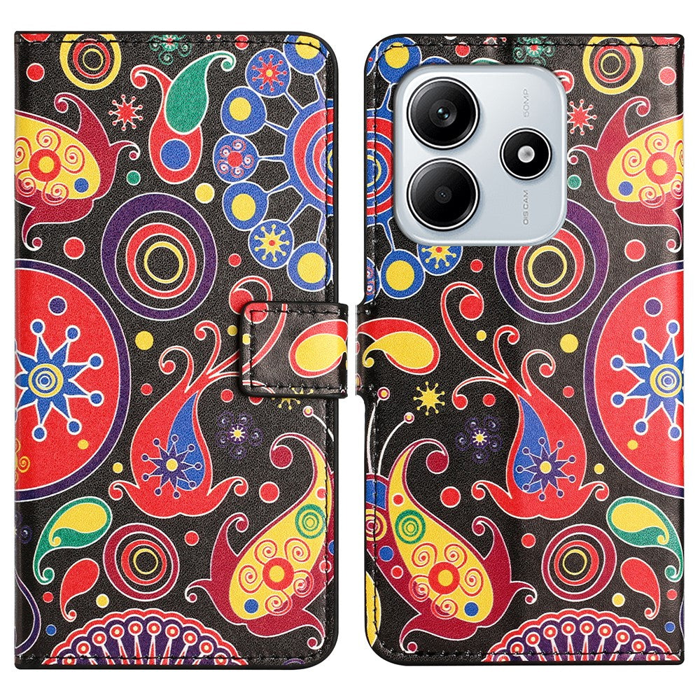 For Xiaomi Redmi Note 14 5G Case Pattern Print PU Leather Wallet Phone Cover