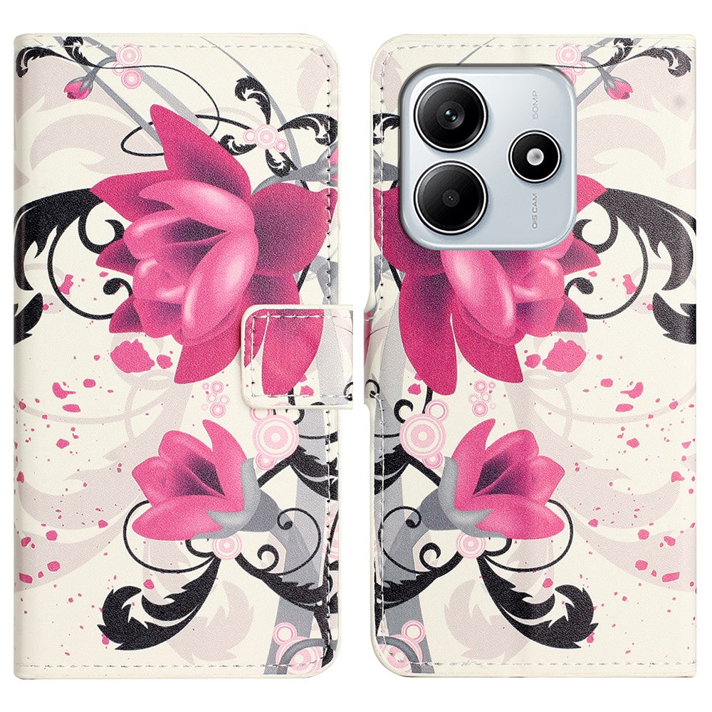 For Xiaomi Redmi Note 14 5G Case Pattern Print PU Leather Wallet Phone Cover
