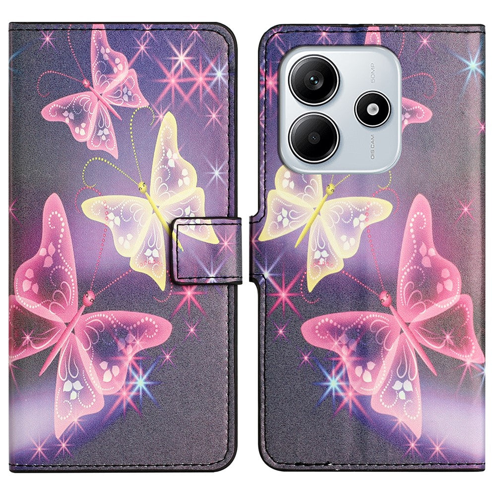 For Xiaomi Redmi Note 14 5G Case Pattern Print PU Leather Wallet Phone Cover