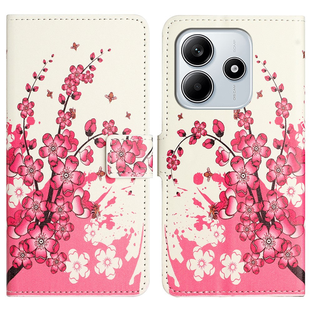 For Xiaomi Redmi Note 14 5G Case Pattern Print PU Leather Wallet Phone Cover