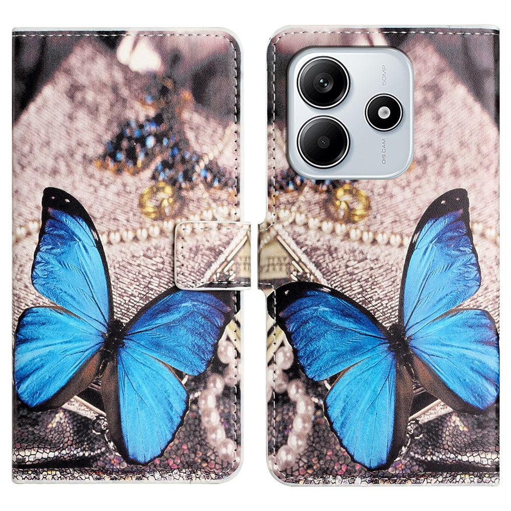 For Xiaomi Redmi Note 14 5G Case Pattern Print PU Leather Wallet Phone Cover