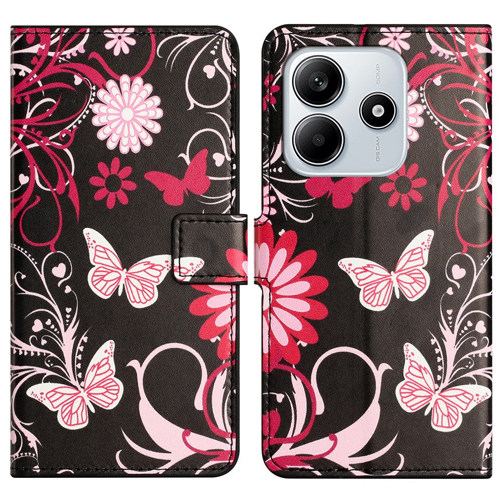 For Xiaomi Redmi Note 14 5G Case Pattern Print PU Leather Wallet Phone Cover