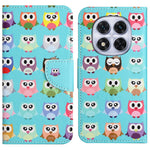 For Xiaomi Redmi Note 14 Pro+ 5G / Note 14 Pro 5G / Poco X7 5G Leather Case Pattern Printing Cross Texture Phone Cover