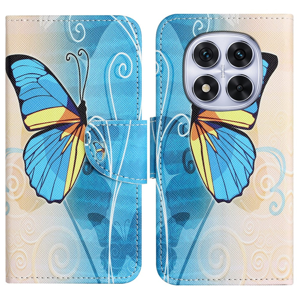 For Xiaomi Redmi Note 14 Pro+ 5G / Note 14 Pro 5G / Poco X7 5G Leather Case Pattern Printing Cross Texture Phone Cover