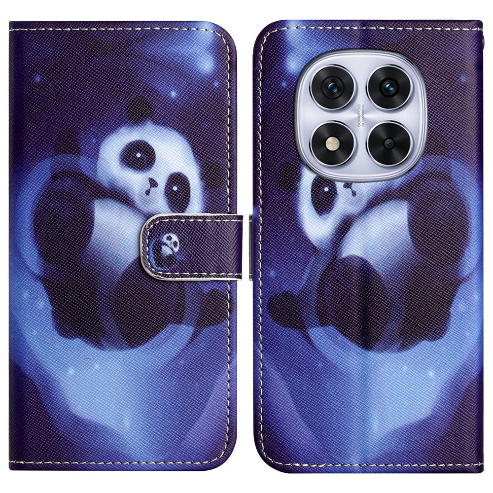 For Xiaomi Redmi Note 14 Pro+ 5G / Note 14 Pro 5G / Poco X7 5G Case Pattern Print PU Leather Wallet Phone Cover Cross Texture