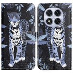For Xiaomi Redmi Note 14 Pro+ 5G / Note 14 Pro 5G / Poco X7 5G Case Pattern Print PU Leather Wallet Phone Cover Cross Texture