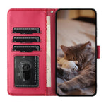 For Xiaomi 14T Pro Case with Wrist Strap Leather Phone Cover Wall Cats Pattern