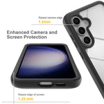For Samsung Galaxy S24 FE Case PC+TPU Clear Phone Cover with PET Screen Film