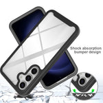 For Samsung Galaxy S24 FE Case PC+TPU Clear Phone Cover with PET Screen Film