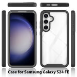 For Samsung Galaxy S24 FE Case PC+TPU Clear Phone Cover with PET Screen Film