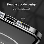For iPhone 16 Case Anti-Spy Double-Sided Tempered Glass+Magnetic Metal Frame Phone Cover
