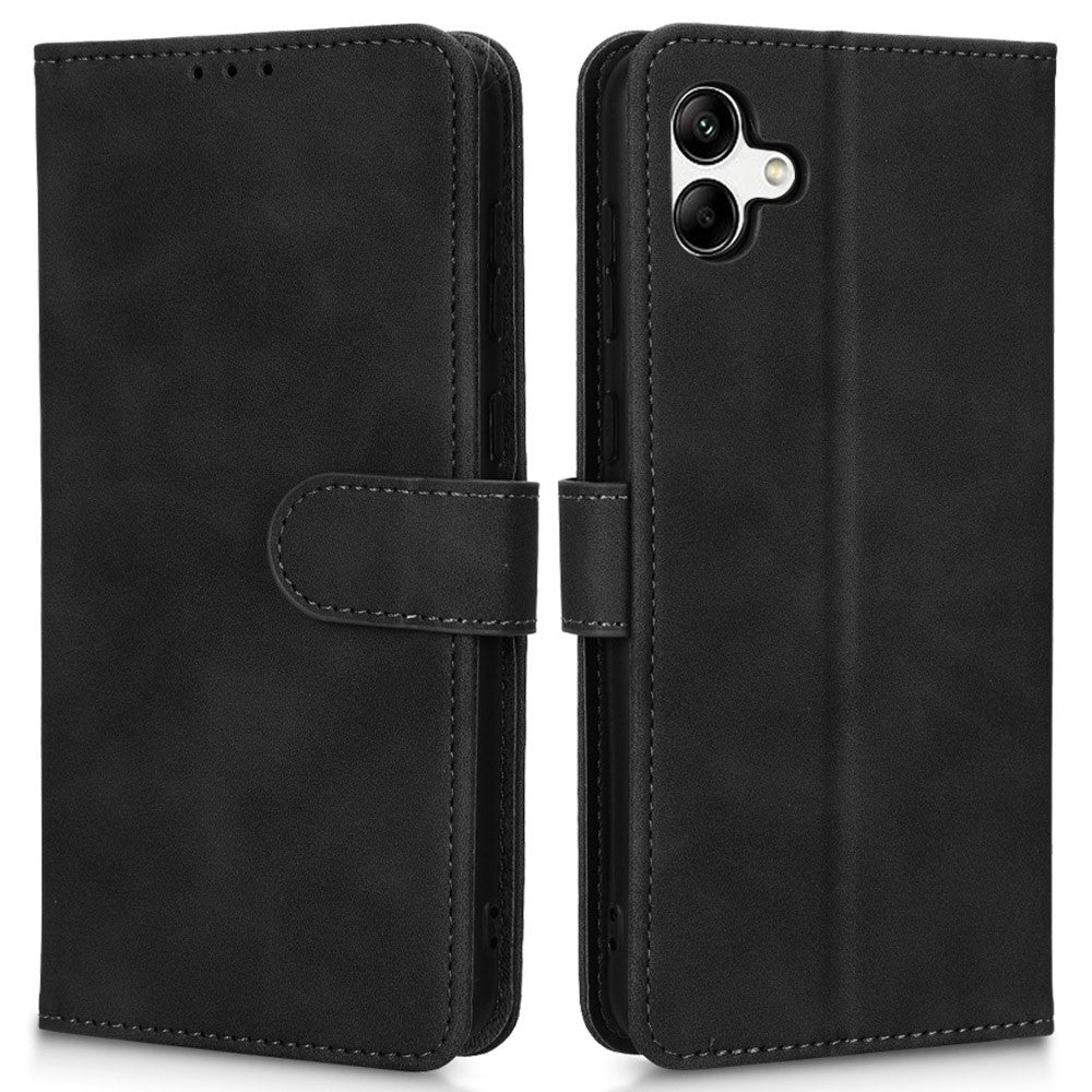 Samsung Galaxy A04 4G (164,4 x 76,3 x 9,1 mm) Magnetiskt mobilskal med hudkänsla i PU-läder, fullt skydd, stativ, plånbok, stötsäkert fällskydd