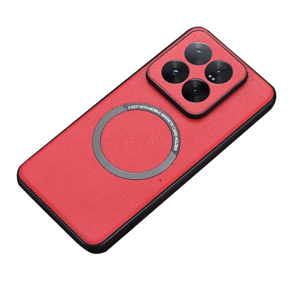For Xiaomi 14T Magnetic Case Anti-Drop PU Leather+TPU Cover