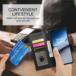 DF-010 För OnePlus Nord 4 Stativfodral PU-läder Plånboksfodral för mobil