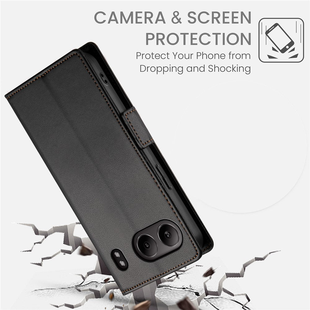 DF-010 För OnePlus Nord 4 Stativfodral PU-läder Plånboksfodral för mobil