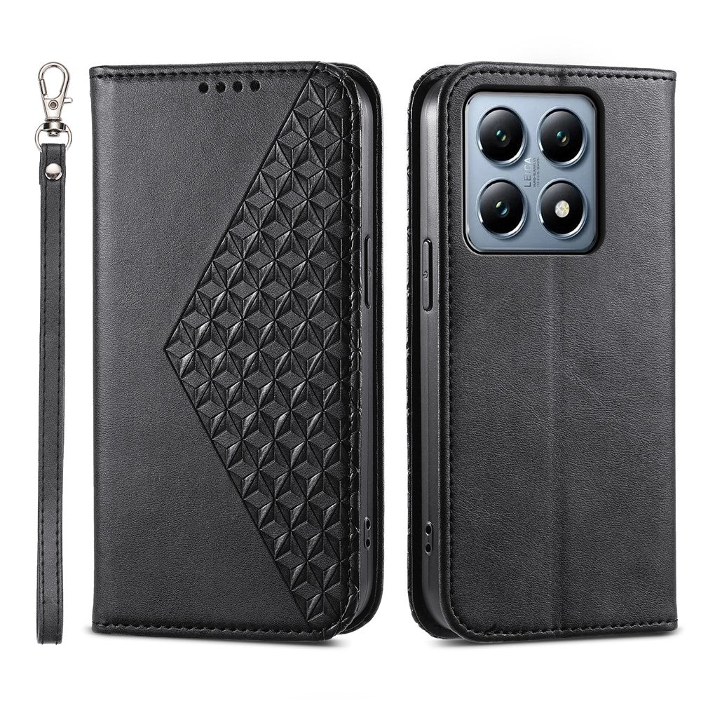 For Xiaomi 14T Pro Case Calf Texture PU Leather Phone Cover with Wallet