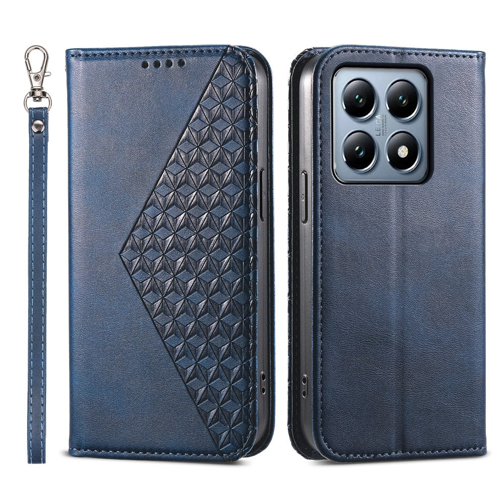 For Xiaomi 14T Pro Case Calf Texture PU Leather Phone Cover with Wallet