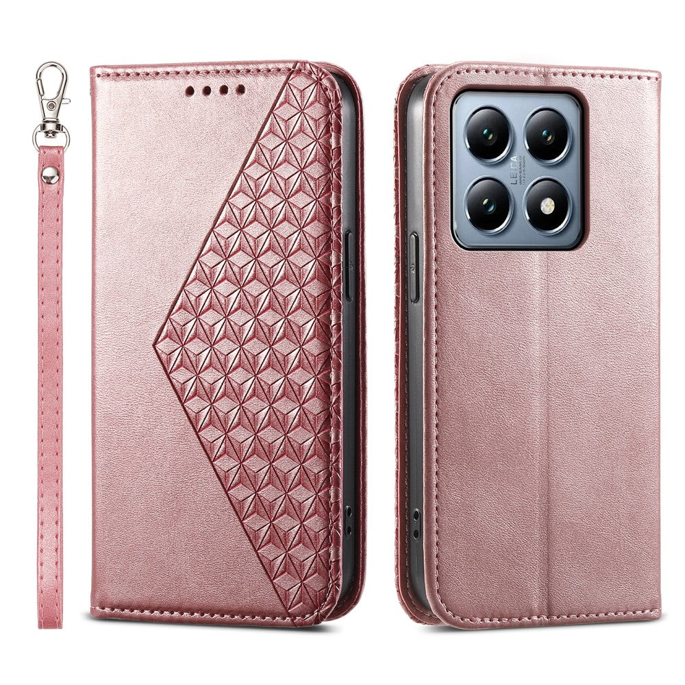 For Xiaomi 14T Pro Case Calf Texture PU Leather Phone Cover with Wallet