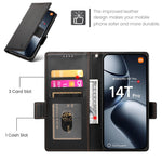 DF-010 For Xiaomi 14T Pro Stand Case PU Leather Wallet Phone Cover