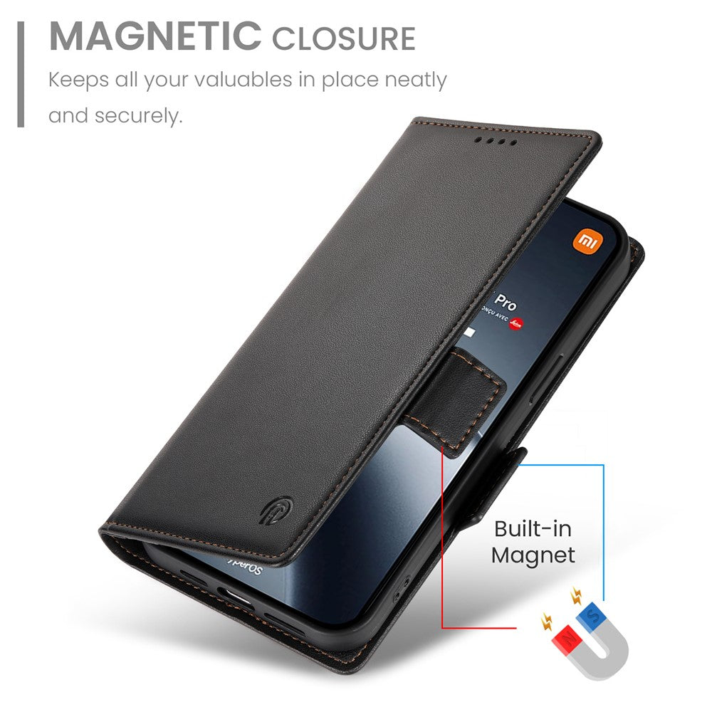 DF-010 For Xiaomi 14T Pro Stand Case PU Leather Wallet Phone Cover