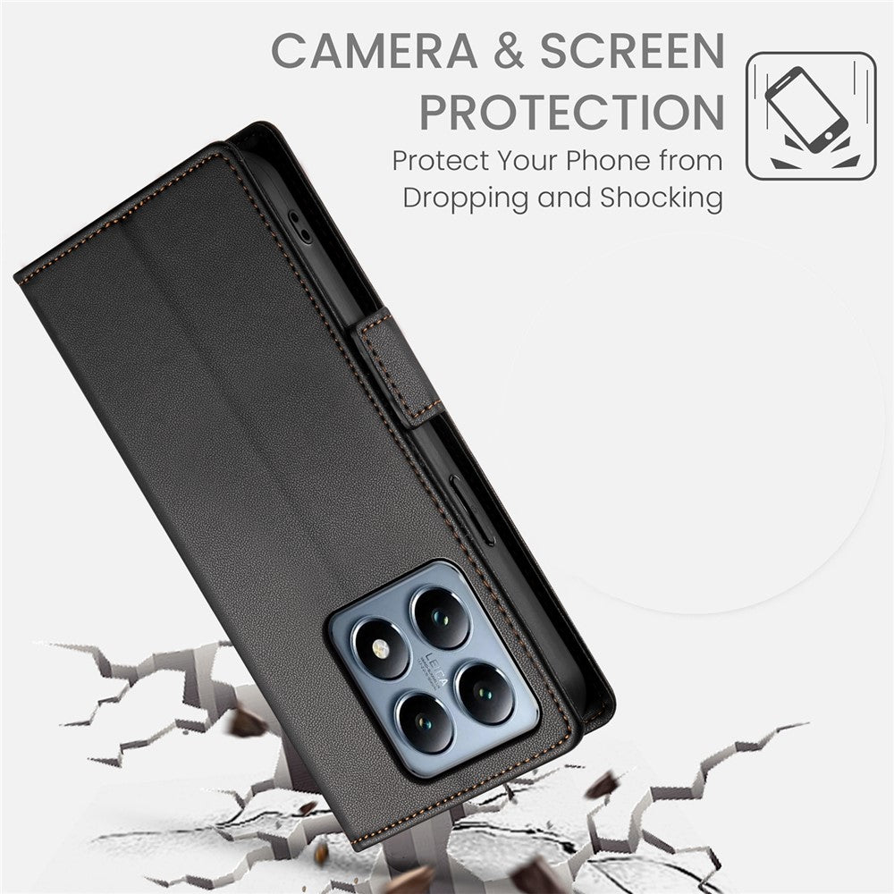DF-010 For Xiaomi 14T Pro Stand Case PU Leather Wallet Phone Cover