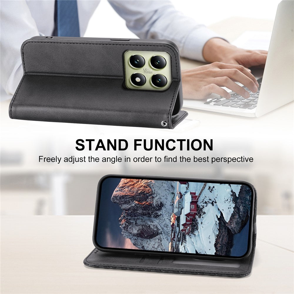 For Xiaomi 14T Case Calf Texture PU Leather Phone Cover with Wallet