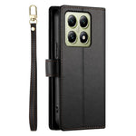 DF-011 For Xiaomi 14T Case Zipper Pocket Wallet Leather Phone Cover with Straps