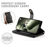 DF-011 For Xiaomi 14T Case Zipper Pocket Wallet Leather Phone Cover with Straps