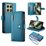 DF-011 For Xiaomi 14T Case Zipper Pocket Wallet Leather Phone Cover with Straps