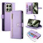 DF-011 For Xiaomi 14T Case Zipper Pocket Wallet Leather Phone Cover with Straps