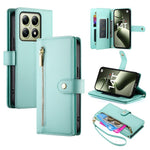 DF-011 For Xiaomi 14T Case Zipper Pocket Wallet Leather Phone Cover with Straps
