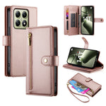 DF-011 For Xiaomi 14T Case Zipper Pocket Wallet Leather Phone Cover with Straps